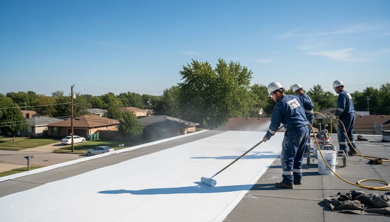 Commercial roof coating in Evans, CO near me
